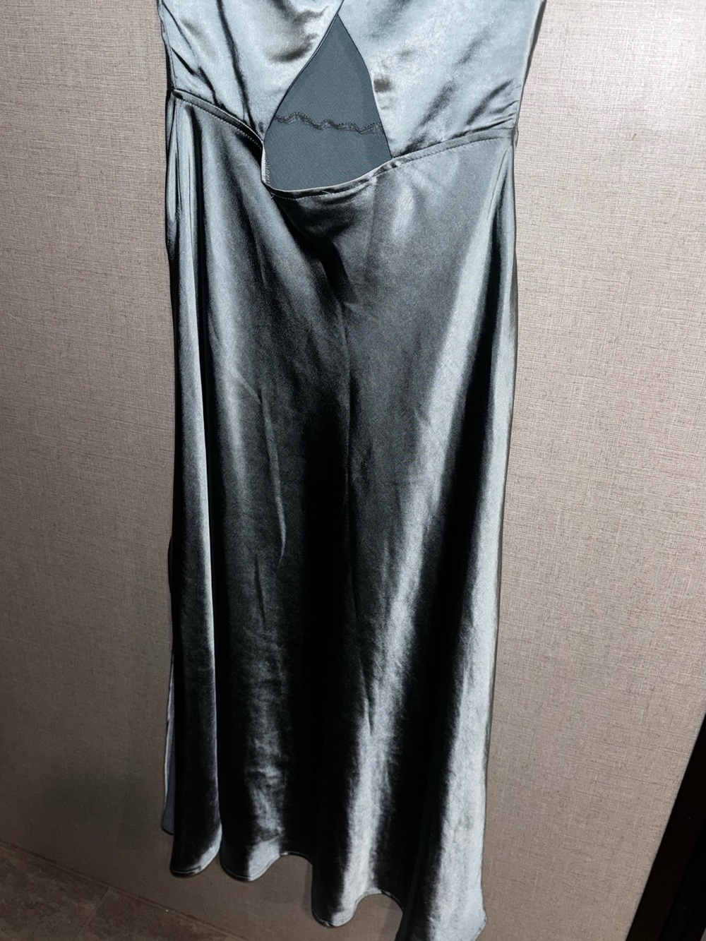 Selfie Leslie Satin Cowl Midi Dress in Light Blue - Picture 7 of 9